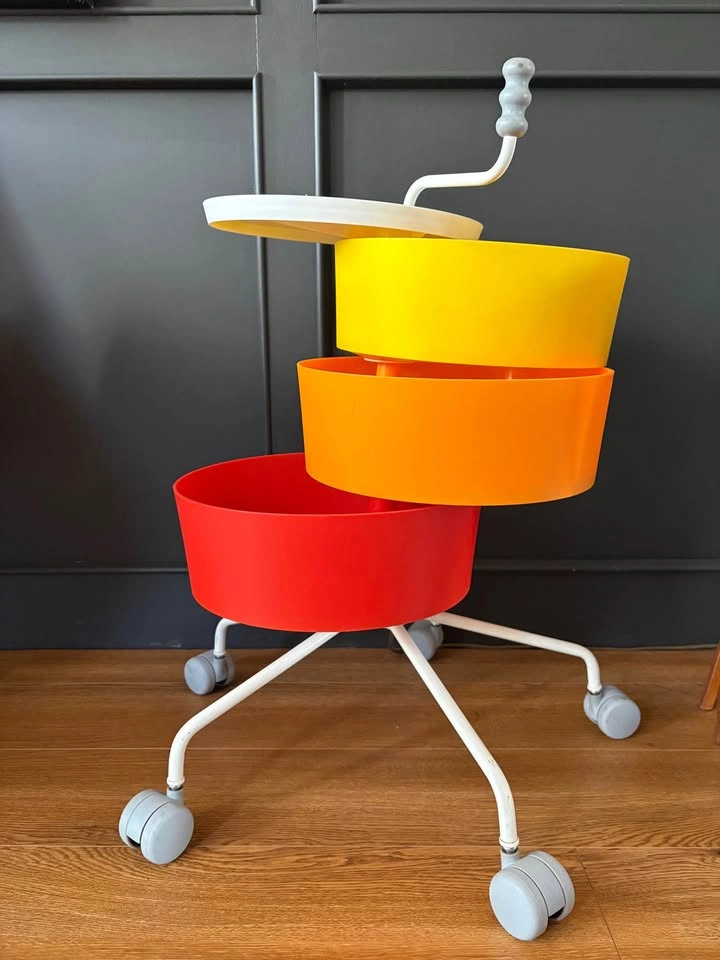 Vintage IKEA PS Klyftig Rolling Cart – 3 Tier Retro Storage Cadd - photo 5