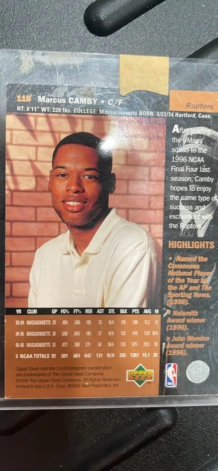 Marcus Camby Rookie Card - photo 2