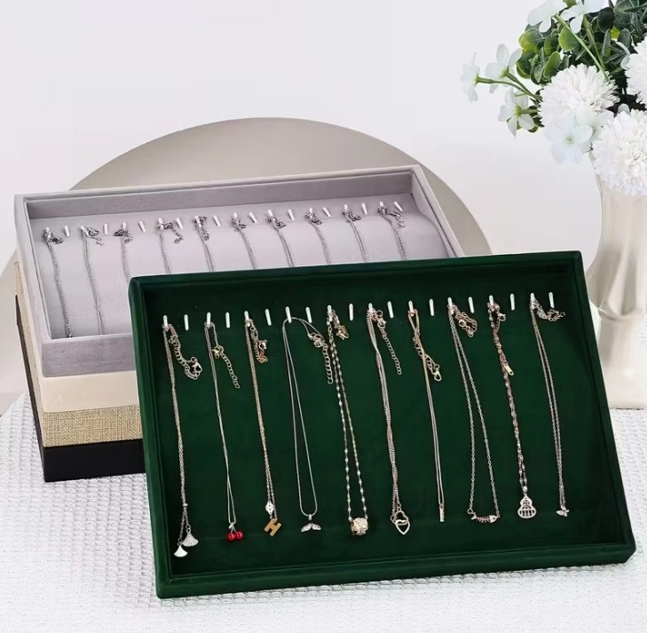 Velvet Jewelry Necklace Display Tray Organizer - photo 5