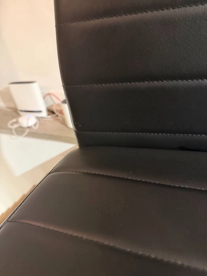 Black Glass/Metal Dining Table With 4 Chairs - photo 4