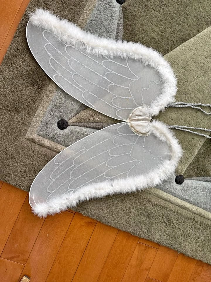 White Fluffy Angel Wings Costume