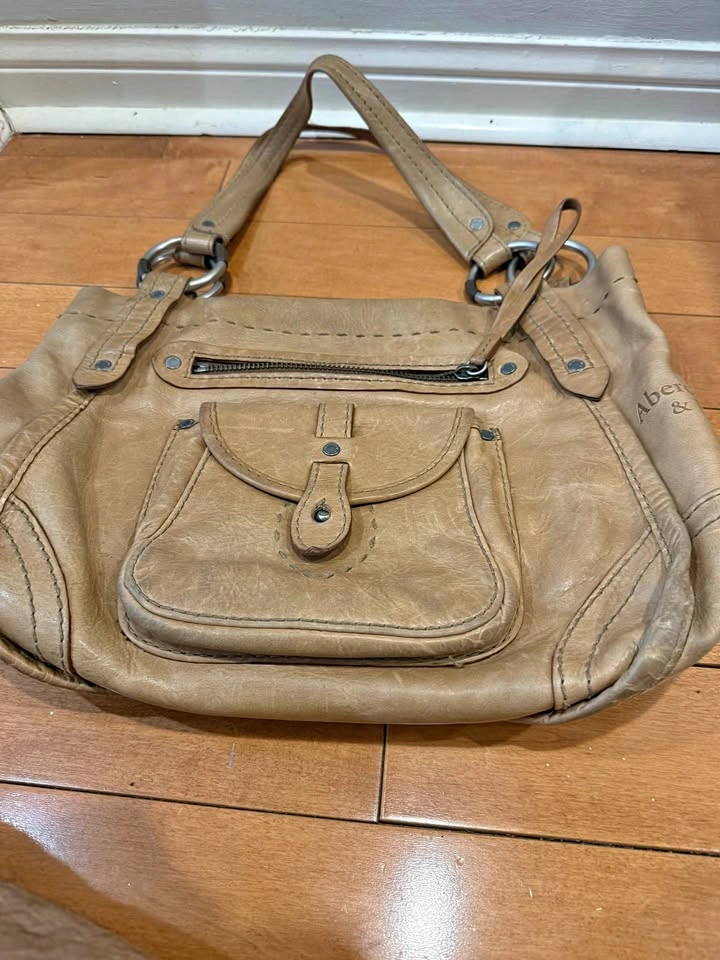Abercrombie & Fitch Tan Leather Handbag