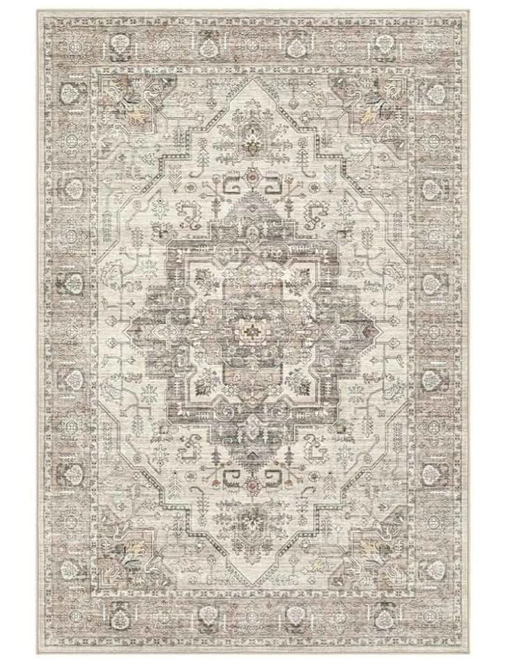 NEW 8x10 Washable Vintage Area Rug - Light Brown Oriental Farmho - photo 2