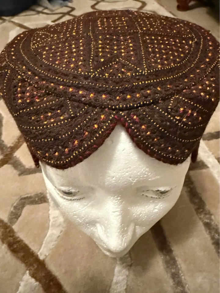 Embroidered Caps - Teal & Brown Pair - photo 3