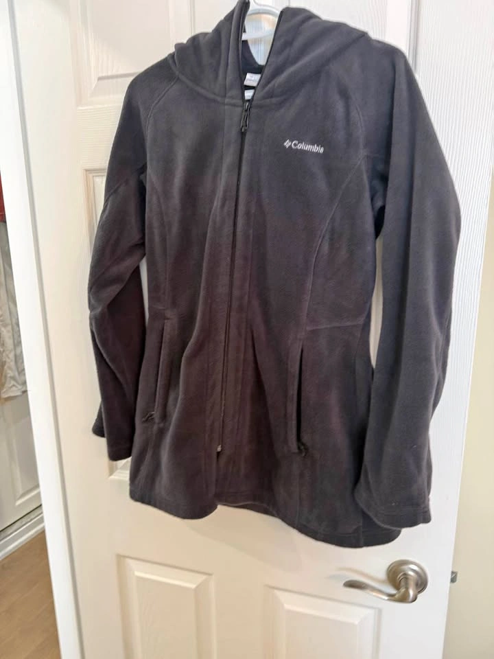 Columbia Hooded Fleece Jacket Dark Gray