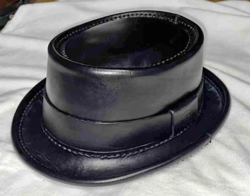 Custom leather porkpie hats