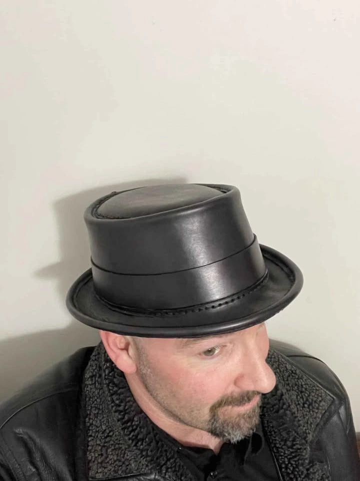 Custom leather porkpie hats - photo 2