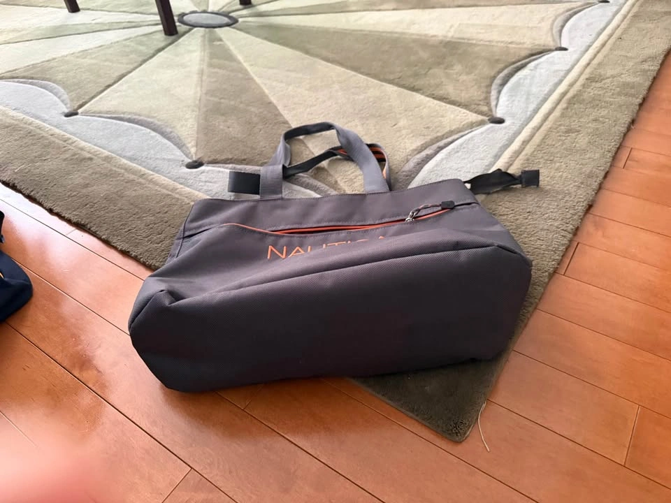 Nautica Gray Tote Bag Orange Accents - photo 3