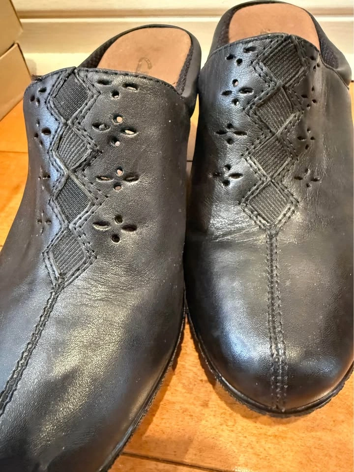 Clark’s Everlay Kara Black Leather Size 6 M - photo 2
