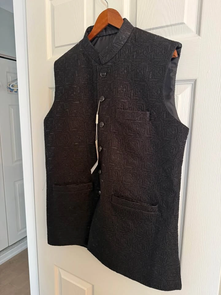 Men’s Indian Waistcoat Black new - photo 5