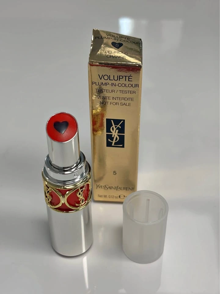 YSL Lipstick Volupté Plump-In-Colour #5 Orange – New