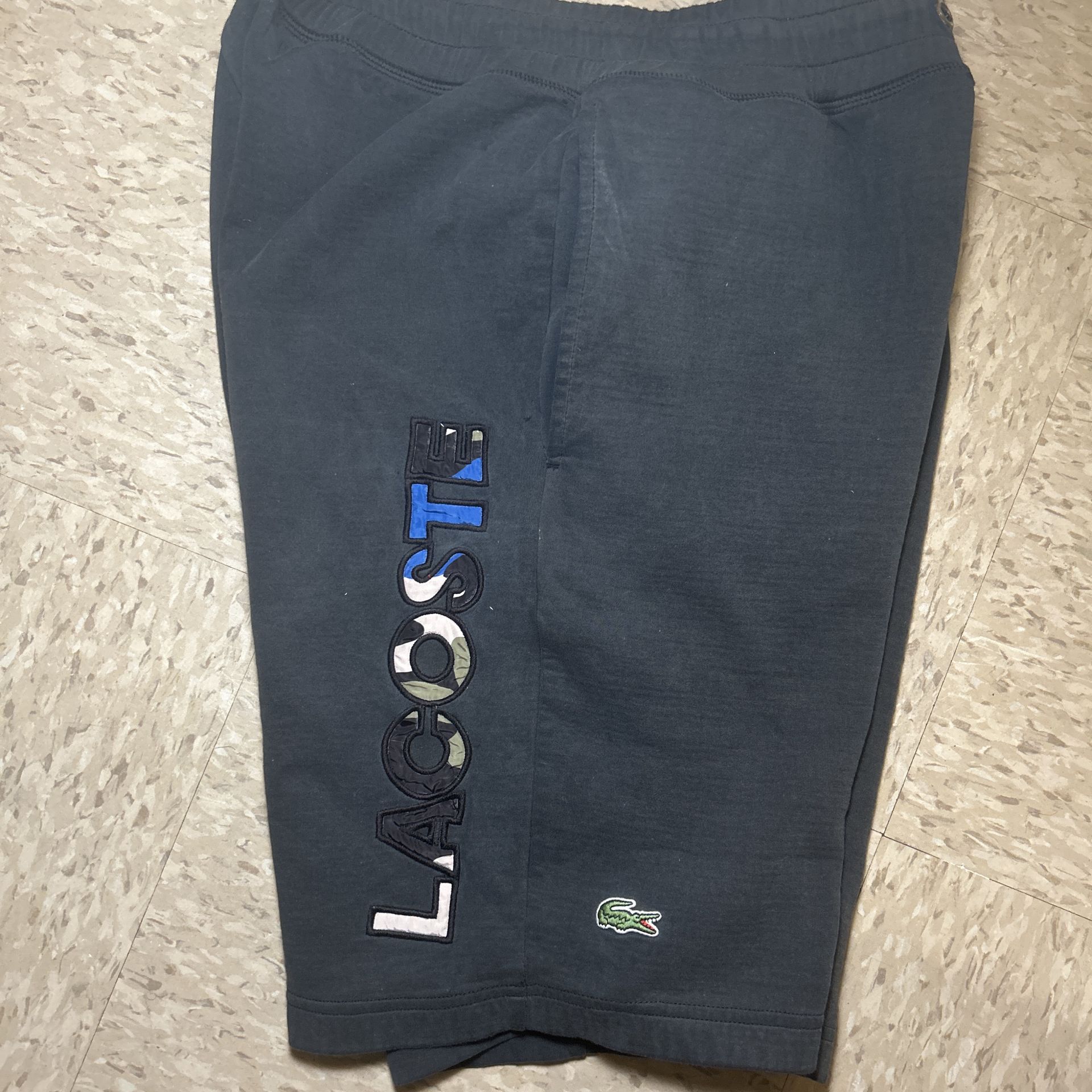 Lacoste Black Athletic Cotton-Blend Shorts w/ Green Croc Logo - - photo 2