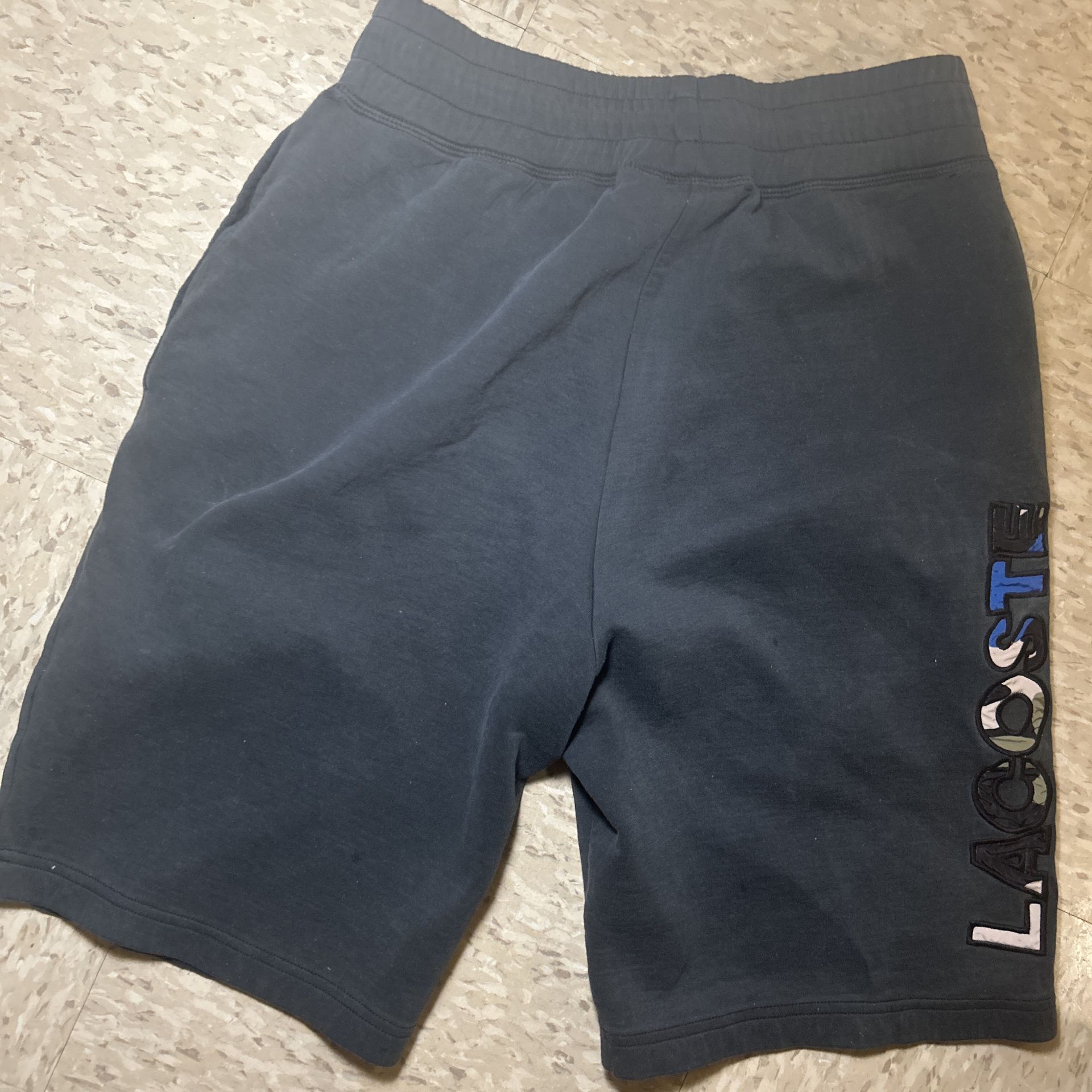 Lacoste Black Athletic Cotton-Blend Shorts w/ Green Croc Logo - - photo 3