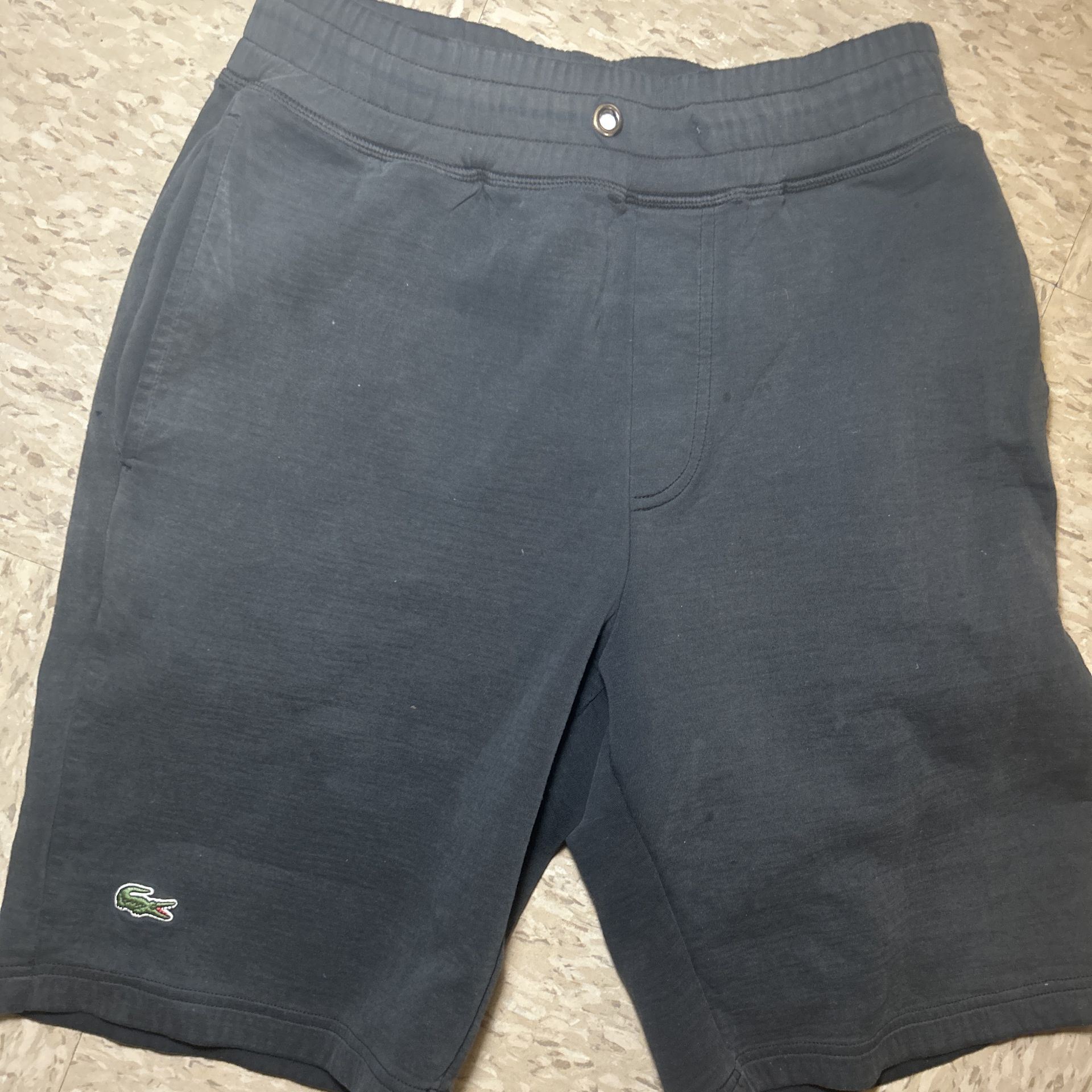 Lacoste Black Athletic Cotton-Blend Shorts w/ Green Croc Logo - - photo 5
