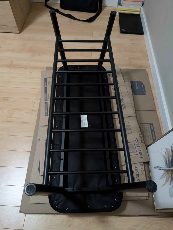 Sleek Black Accent Hallway Bench – Modern Bamboo - photo 5