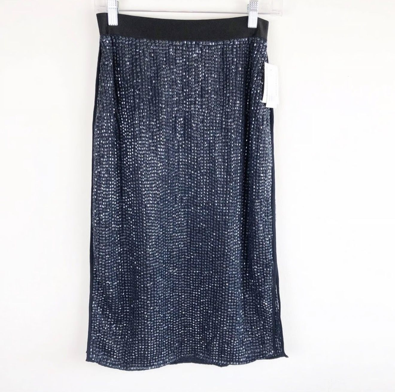 JOIE Malloren Sequined Pencil Blue Skirt - Size 8 - photo 2
