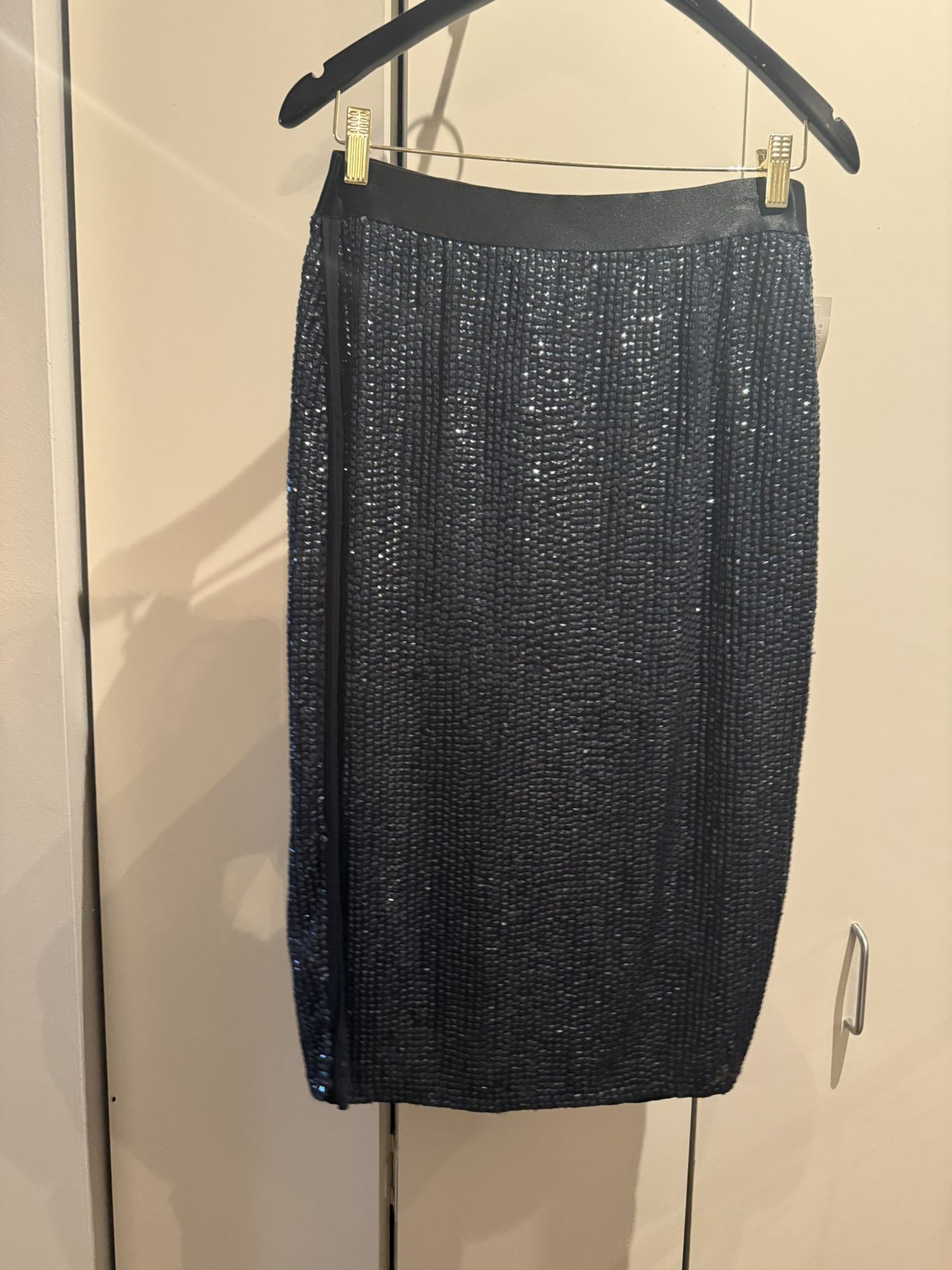 JOIE Malloren Sequined Pencil Blue Skirt - Size 8 - photo 5
