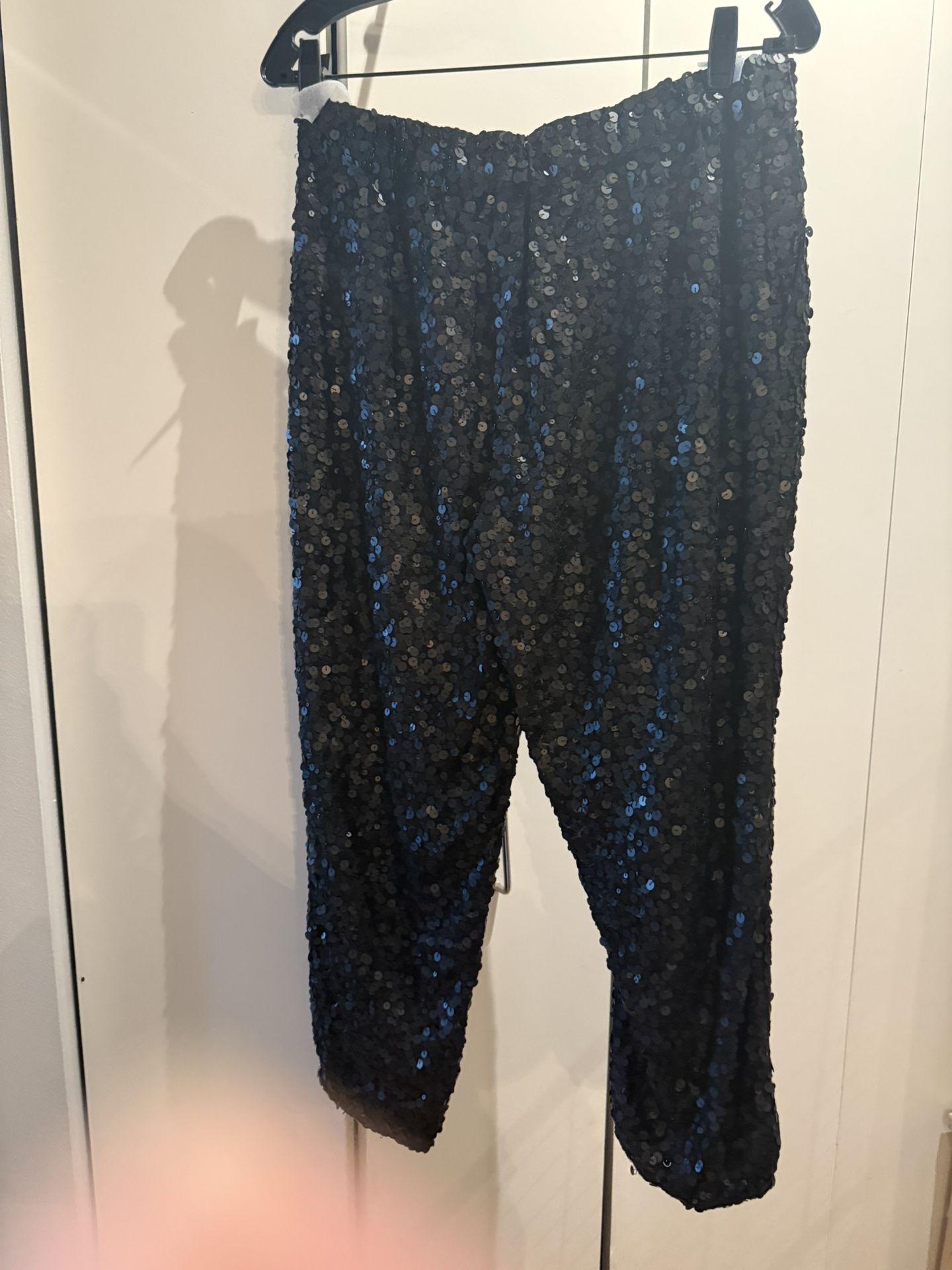 JOIE Aife Sequined Jogger Pants in Caviar Black - photo 2