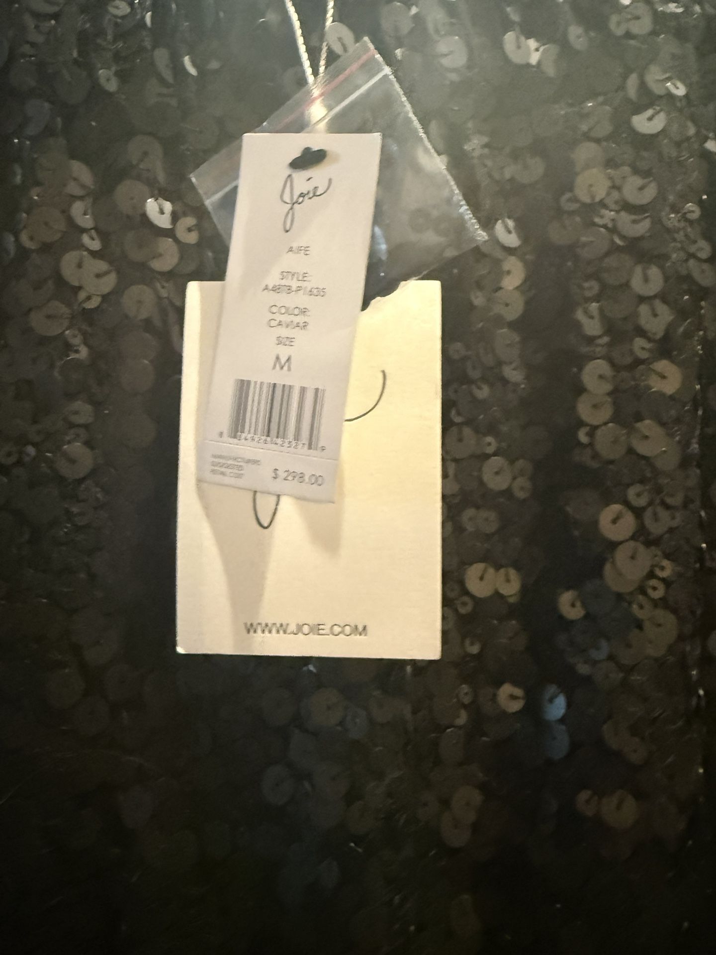 JOIE Aife Sequined Jogger Pants in Caviar Black - photo 4