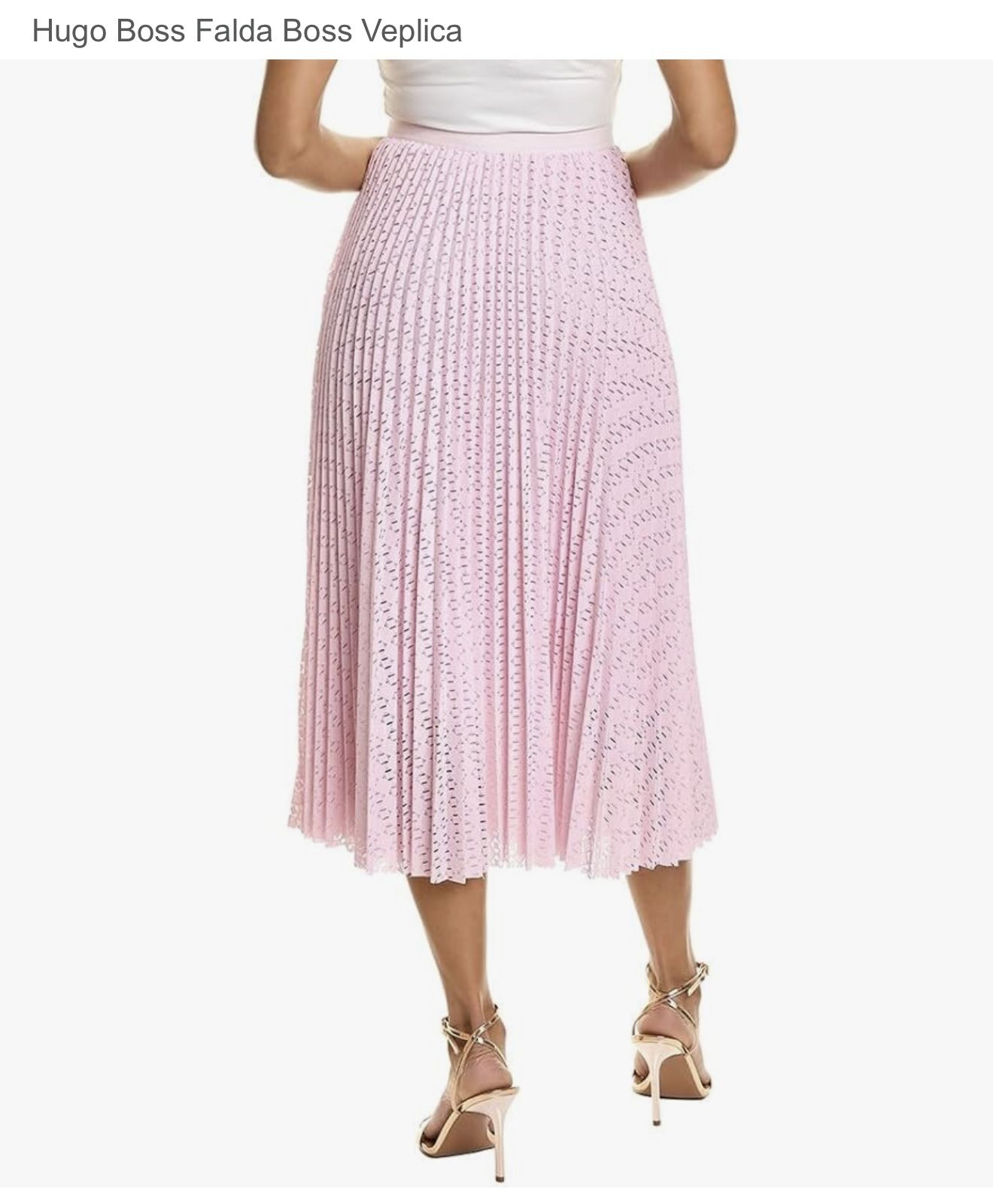 Hugo Boss Falda Boss Veplica Skirt - Size 8 - Pastel Pink