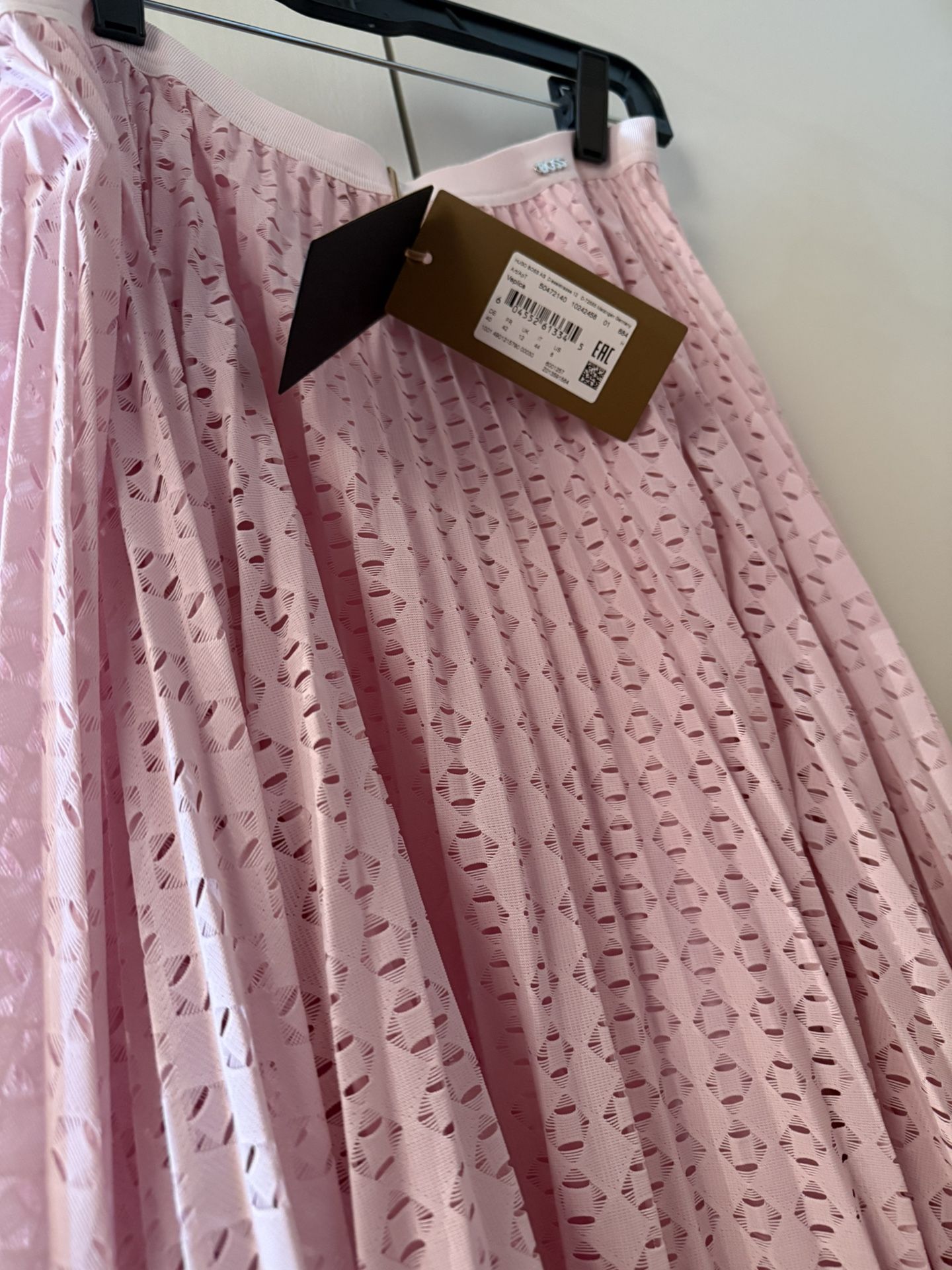 Hugo Boss Falda Boss Veplica Skirt - Size 8 - Pastel Pink - photo 3