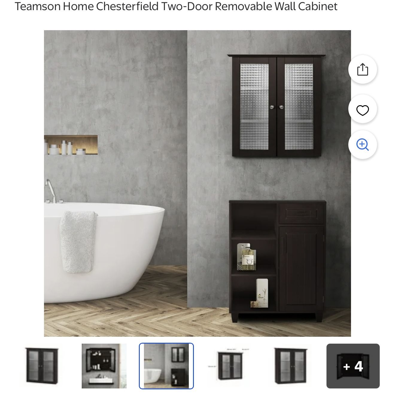 Teamson Home Chesterfield Wall Cabinet - Espresso - photo 3