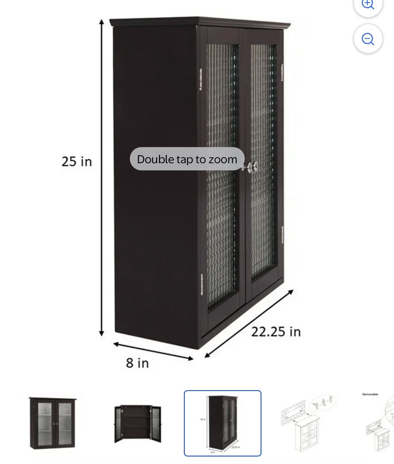Teamson Home Chesterfield Wall Cabinet - Espresso - photo 5