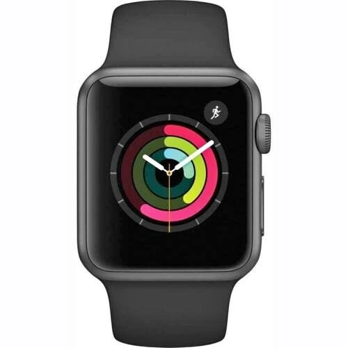 Apple Watch Series 2, 42mm Space Grey Aluminium, Black Band