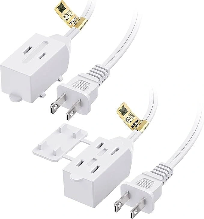 Two Indoor Extension Cords (3 Outlets Each)