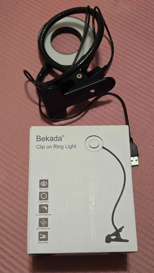 Bekada Clip on Ring Light LED Desk Light with Clamp - photo 2