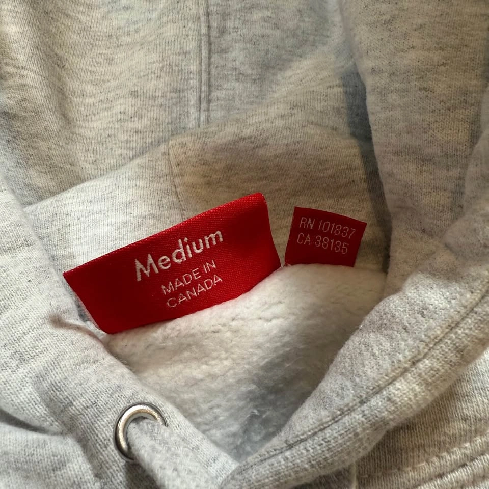 Supreme USA Hooded Sweatshirt Ash Grey (FW21) Men's Medium - photo 5