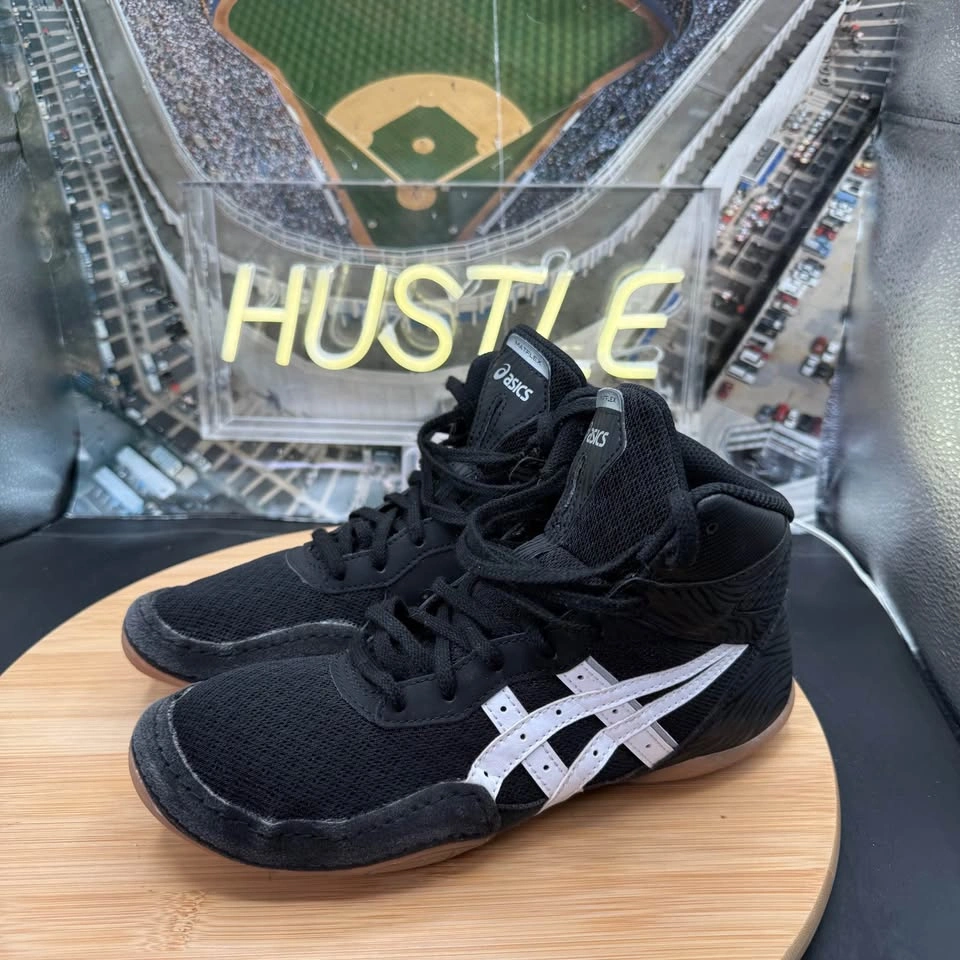 Asics Matflex 7 Black/White Wrestling Shoes Youth Sz 5 - photo 2