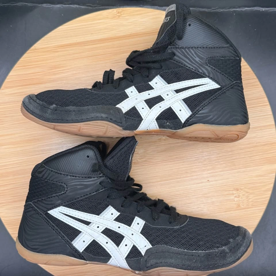 Asics Matflex 7 Black/White Wrestling Shoes Youth Sz 5 - photo 3