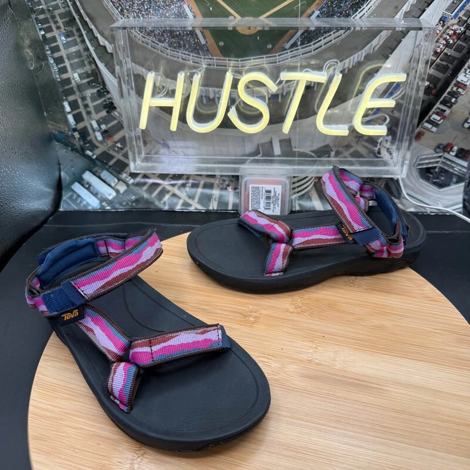 Teva Hurricane Sandals Vista Blue Indigo Pink Sandals Youth Sz 1 - photo 3