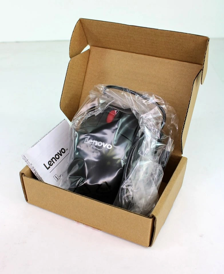 Lenovo Optical Mouse MO28UOB, 3-Button Wired USB
