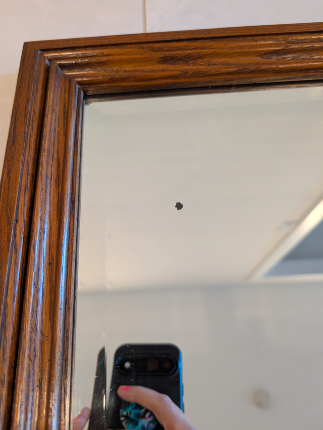 Solid Rectangular Wood Mirror 41.5 x 16.5 inches - photo 3