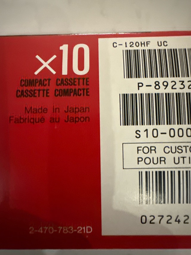 New Sealed Sony HF 120 cassette 10pk