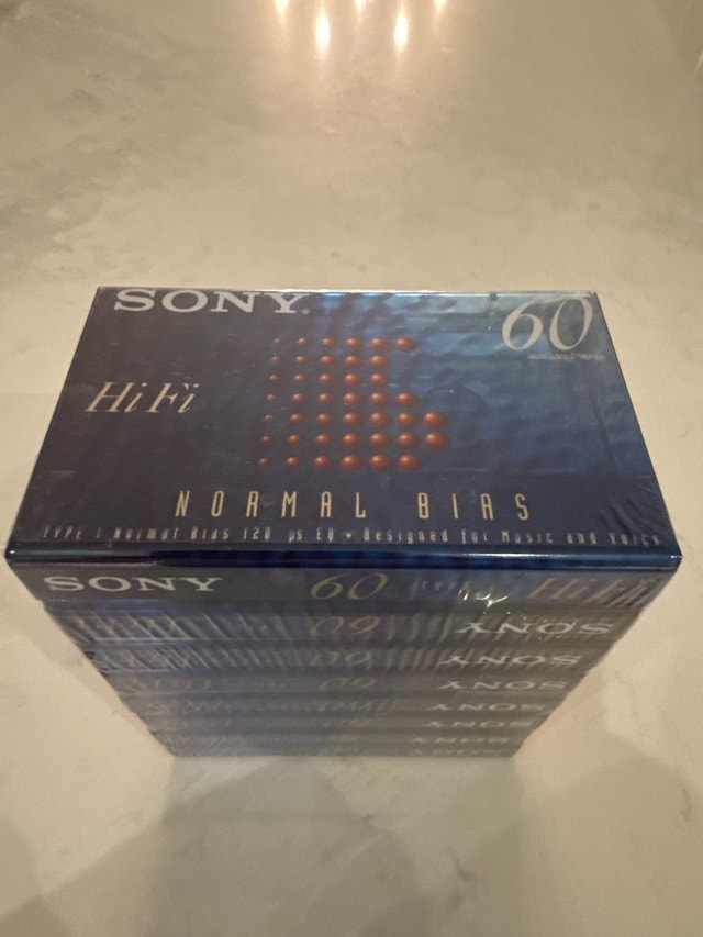 New Sealed Sony Audio Cassette 8pk