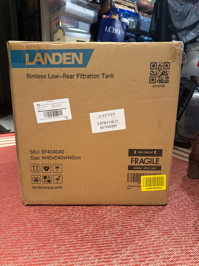 LANDEN 45P 15 Gallon Ultra Clear Rimless Aquarium - photo 2