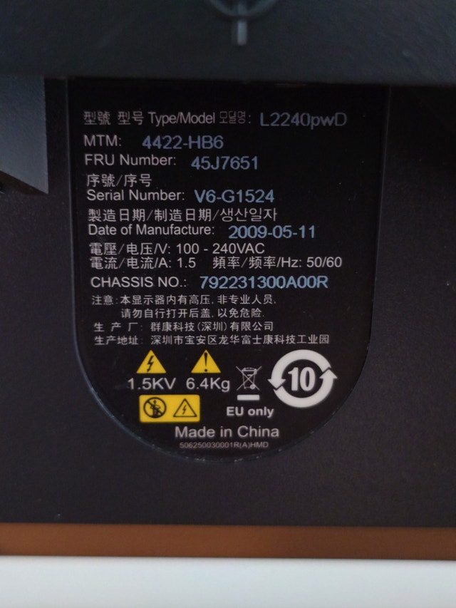 Lenovo 22in Widescreen LCD Monitor - photo 3
