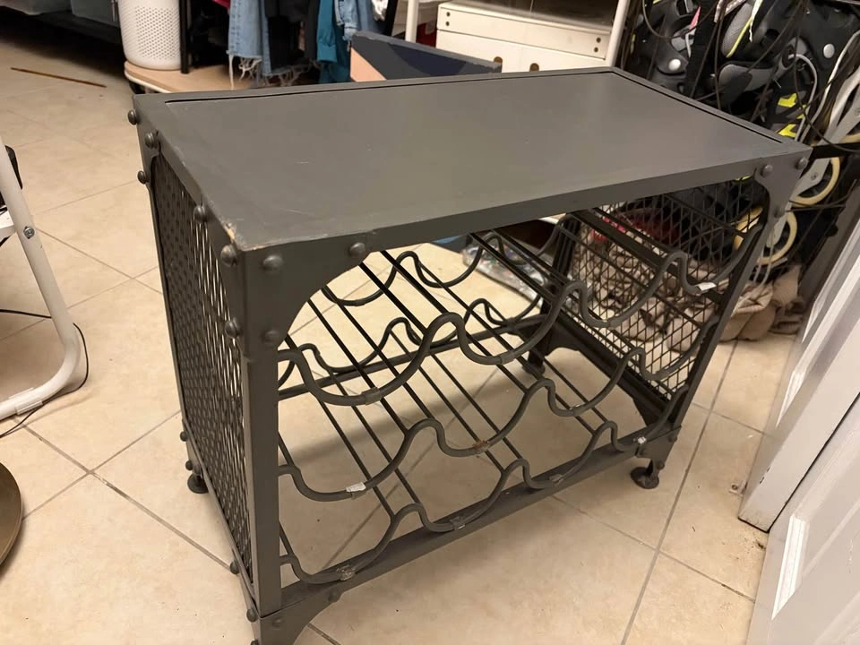 Metal Wine Rack with Top Shelf - photo 4