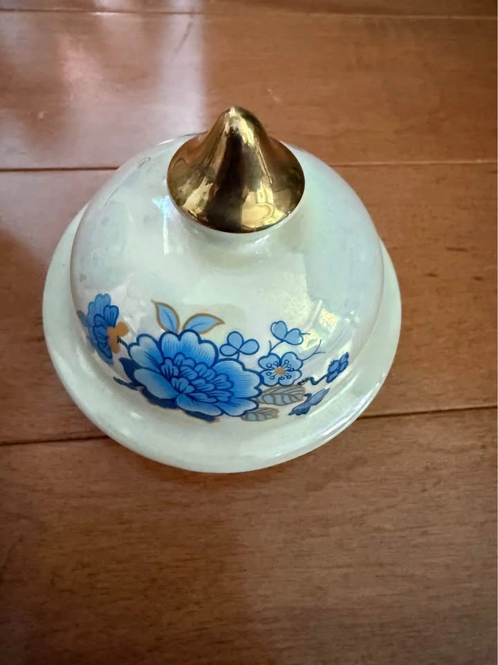 Vintage Sadler England Lusterware Blue Floral Ginger Jar - photo 4