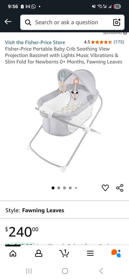 Fisher-Price Baby Crib/Bassinet with Music - photo 2