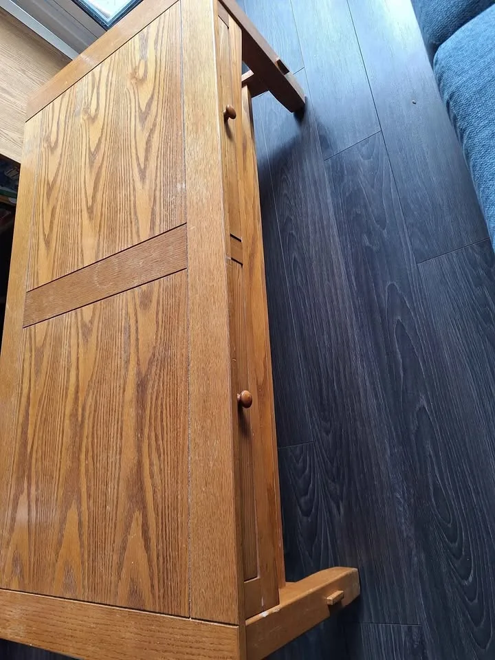 Hardwood Coffee Table with Drawers for storage image indicator(3)