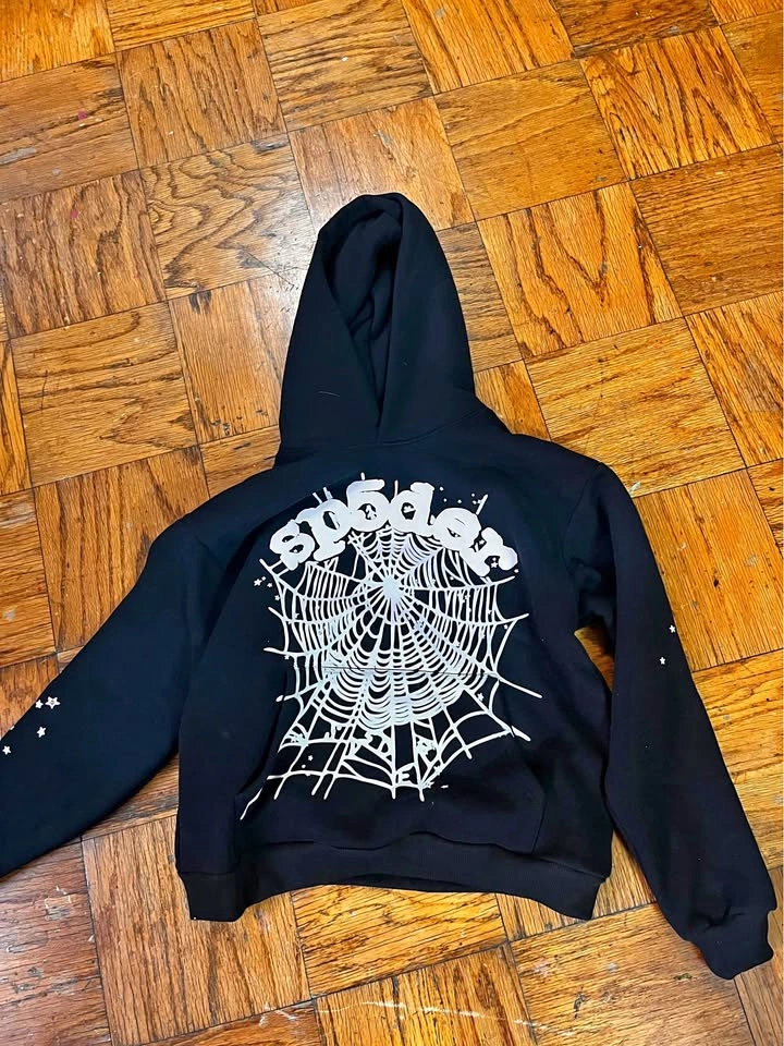 Sp5der Hoodie OG Black and White