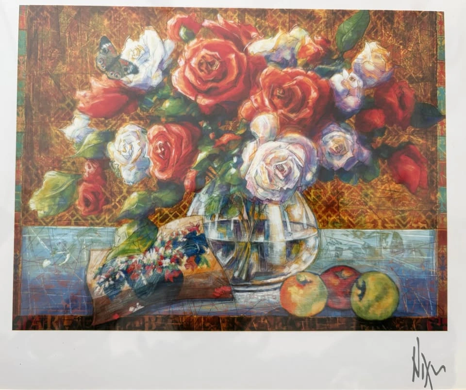Peter Nixon Flower Study - Gauguin Framed Print w/ COA - photo 2