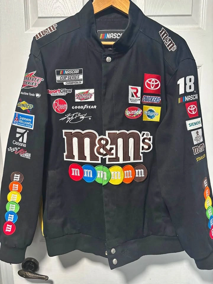 NASCAR Kyle Busch M&M's Jacket - Large - Fully Stitched