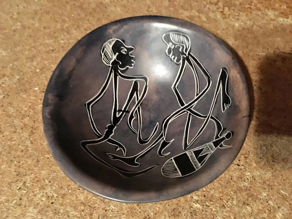 Small African Bowl Handmade Tribal Stone Cup
