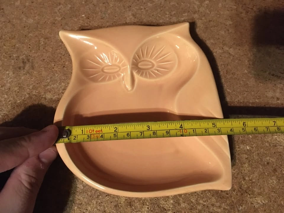 VINTAGE MCM OWL TAN ASHTRAY/DISH JAPAN 6" X 5.5” - photo 4
