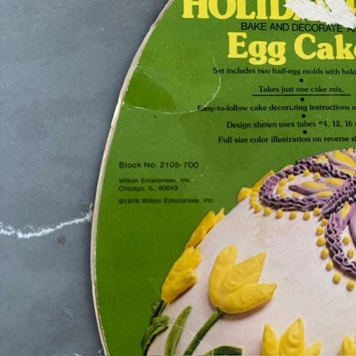 Vintage 1976 Wilton Easter Egg Cake Pan w Insert - photo 4
